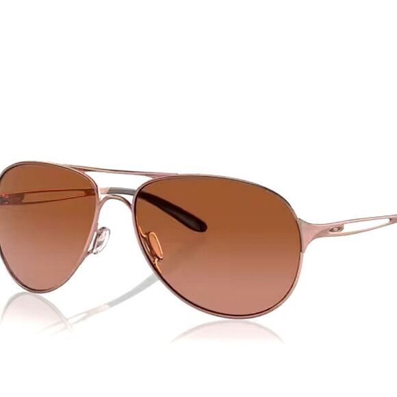 Oakley Caveat Aviator Sunglasses- Vr50 Brown Gradient Lens/Rose Gold Frame - Picture 1 of 11